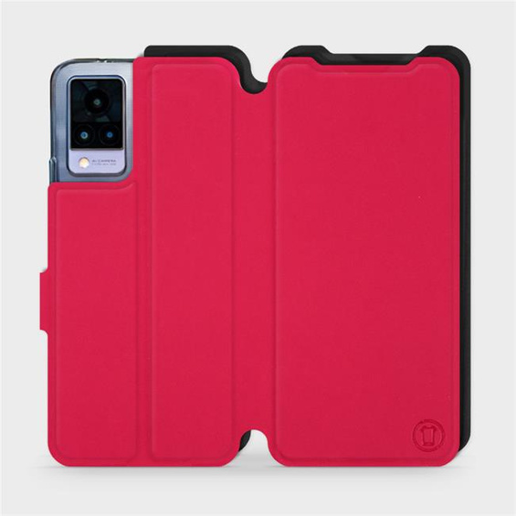 Hülle für Vivo V21 5G - Farbe Rot mit Schwarz