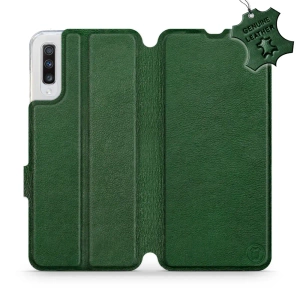 Phone Case Samsung Galaxy A70 - Design Green Leather