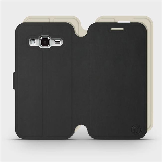 Phone Case Samsung Galaxy J3 2016 - Design Black with Platinum