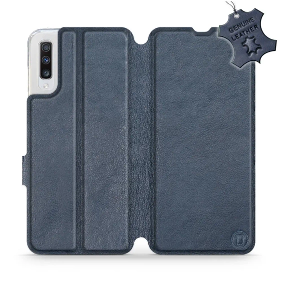Phone Case Samsung Galaxy A70 - Design Blue Leather