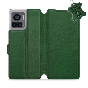 Phone Case Motorola Edge 30 Ultra - Design Green Leather