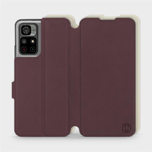 Phone Case Xiaomi Redmi Note 11 - Design Burgundy with Platinum
