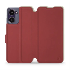 Etui Soft Touch do Realme 10 - wzór Zachodząca czerwień z platyną