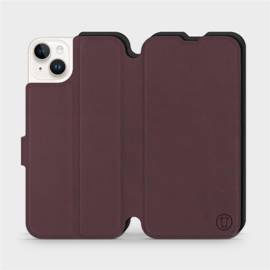 Phone Case Apple iPhone 14 Plus - Design Burgundy with Black