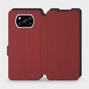 Phone Case Xiaomi POCO X3 NFC - Design Dark Red with Black