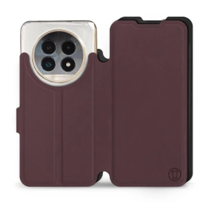 Hülle für Realme 13 Pro - Farbe Burgund mit Schwarz