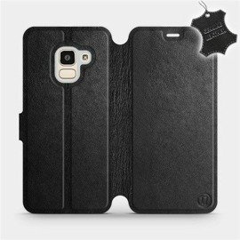 Phone Case Samsung Galaxy J6 2018 - Design Black Leather