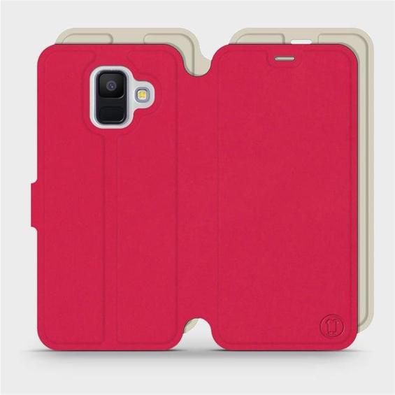 Phone Case Samsung Galaxy A6 2018 - Design Red with Platinum