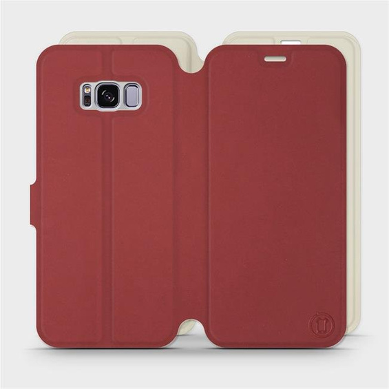 Phone Case Samsung Galaxy S8 - Design Dark Red with Platinum