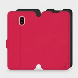 Etui Soft Touch do Xiaomi Redmi 8a - wzór Żywa czerwień z czernią