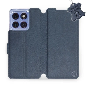 Phone Case Motorola Edge 60 Pro - Design Blue Leather