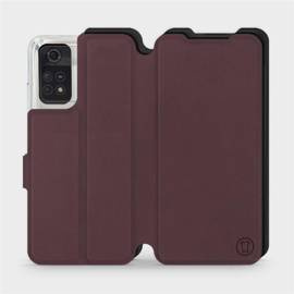 Etui Soft Touch do Xiaomi POCO M4 Pro 4G - wzór Matowy burgund z czernią