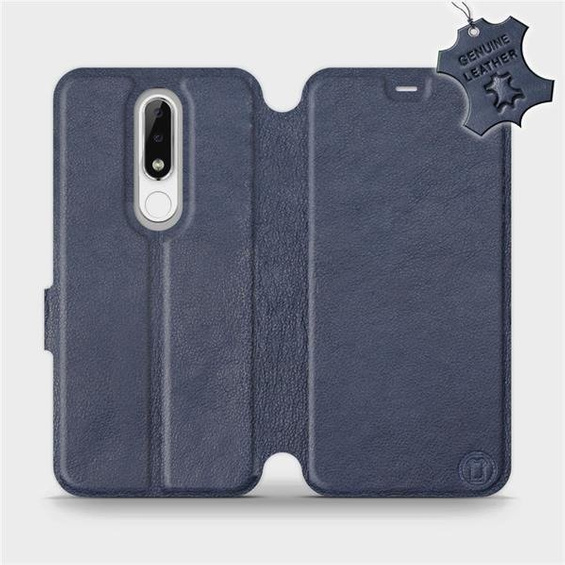 Phone Case Nokia 5.1 Plus - Design Blue Leather