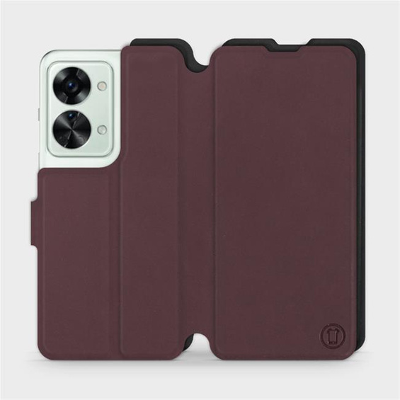 Phone Case OnePlus Nord 2T 5G - Design Burgundy with Black
