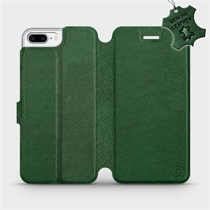 Etui ze skóry naturalnej do Apple iPhone 8 Plus - wzór Green Leather