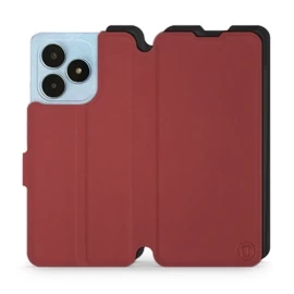 Phone Case Realme Note 50 - Design Dark Red with Black