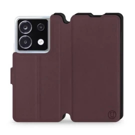 Etui Soft Touch do Xiaomi POCO X6 - wzór Matowy burgund z czernią
