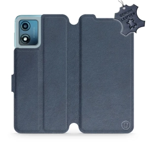 Phone Case Motorola Moto E13 - Design Blue Leather