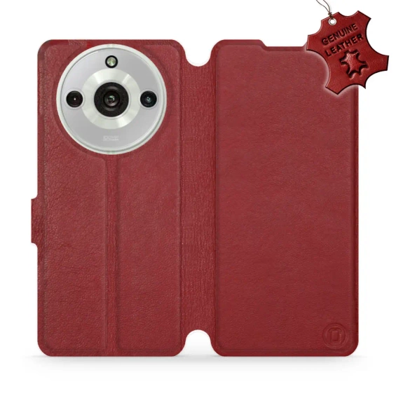 Phone Case Realme 11 Pro - Design Dark Red Leather