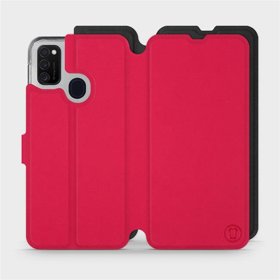 Hülle für Samsung Galaxy M21 - Farbe Rot mit Schwarz