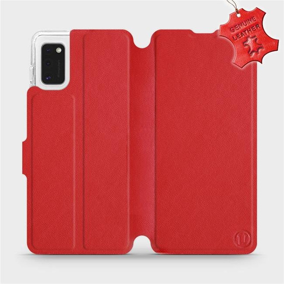 Phone Case Samsung Galaxy A41 - Design Red Leather
