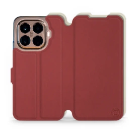 Phone Case Xiaomi 15T Pro - Design Dark Red with Platinum