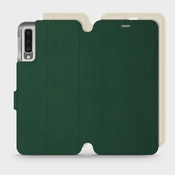 Hülle für Samsung Galaxy A7 2018 - Farbe Grün mit Platin