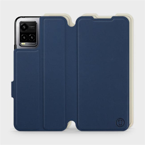Phone Case Vivo Y21S - Design Navy with Platinum
