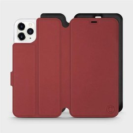 Phone Case Apple iPhone 11 Pro Max - Design Dark Red with Black