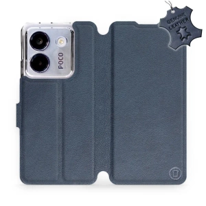 Phone Case Xiaomi POCO M7 Pro 5G - Design Blue Leather