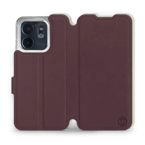Phone Case Infinix Smart 9 - Design Burgundy with Platinum