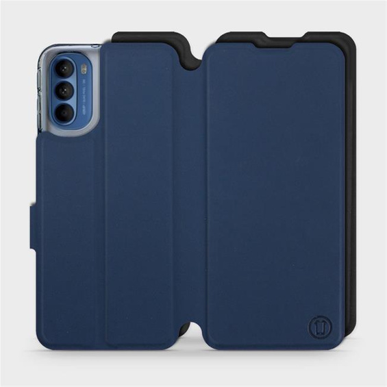 Etui Soft Touch do Motorola Moto G41 - wzór Głęboki granat z czernią