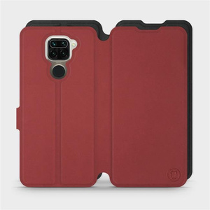Phone Case Xiaomi Redmi Note 9 - Design Dark Red with Black