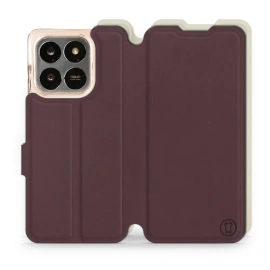 Phone Case Huawei Honor X7d - Design Burgundy with Platinum