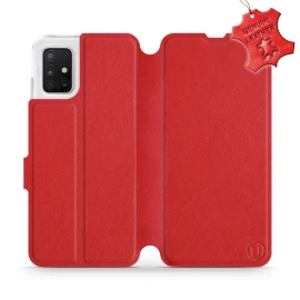 Hülle für Samsung Galaxy A51 5G - Farbe Red Leather