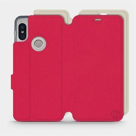 Hülle für Xiaomi Redmi Note 5 - Farbe Rot mit Platin
