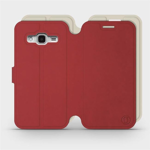 Etui Soft Touch do Samsung Galaxy J3 2016 - wzór Zachodząca czerwień z platyną