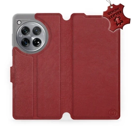Phone Case OnePlus 12R - Design Dark Red Leather