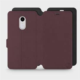 Phone Case Xiaomi Redmi Note 4 - Design Burgundy with Black