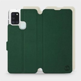 Phone Case Samsung Galaxy A21S - Design Green with Platinum