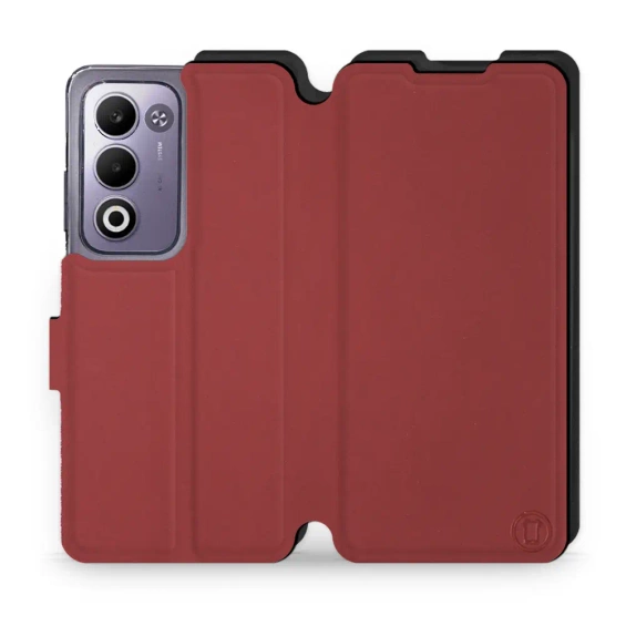 Phone Case OPPO A5m - Design Dark Red with Black