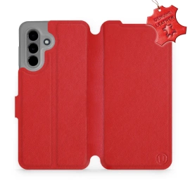 Phone Case Samsung Galaxy A36 5G - Design Red Leather