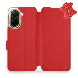 Etui ze skóry naturalnej do Xiaomi Redmi A5 - wzór Red Leather