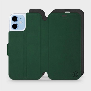 Hülle für Apple iPhone 12 mini - Farbe Grün mit Schwarz