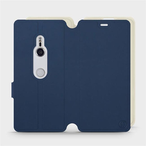 Phone Case Sony Xperia XZ3 - Design Navy with Platinum