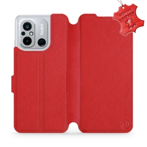 Phone Case Xiaomi Redmi 12C - Design Red Leather