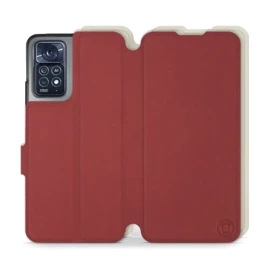 Phone Case Xiaomi Redmi Note 12 Pro 4G - Design Dark Red with Platinum