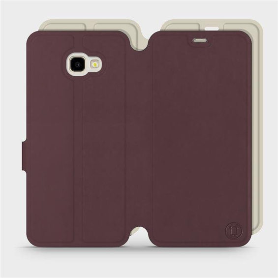 Phone Case Samsung Galaxy J4 Plus 2018 - Design Burgundy with Platinum