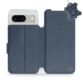 Phone Case Google Pixel 8 - Design Blue Leather