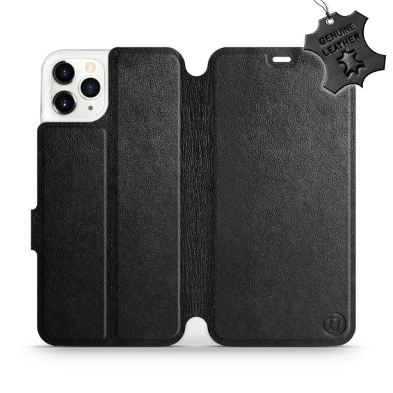 Phone Case Apple iPhone 11 Pro Max - Design Black Leather